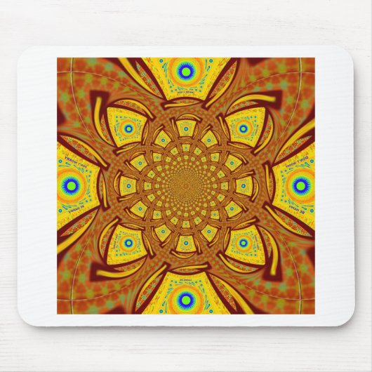 Goldene Kaleidoskop Kunst, Dichtung Mousepad (Vorne)
