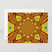 Goldene Kaleidoskop Kunst, Dichtung Postkarte (Vorne/Hinten)