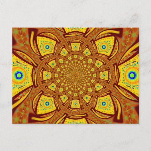 Goldene Kaleidoskop Kunst, Dichtung Postkarte (Vorderseite)