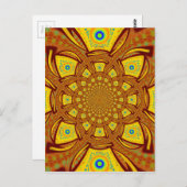 Goldene Kaleidoskop Kunst, Dichtung Postkarte (Vorne/Hinten)