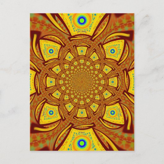 Goldene Kaleidoskop Kunst, Dichtung Postkarte (Vorderseite)