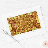 Goldene Kaleidoskop Kunst, Dichtung Rechteckiger Aufkleber (Umschlag)