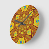 Goldene Kaleidoskop Kunst, Dichtung Runde Wanduhr (Winkel)