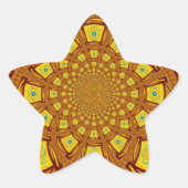 Goldene Kaleidoskop Kunst, Dichtung Stern-Aufkleber (Vorderseite)