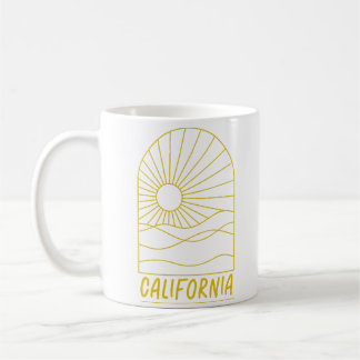 Goldene Kalifornien-Sonnenszene Kaffeetasse