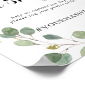 Goldene Kalligrafie Hochzeit Oh Snap-Zeichen Poster (Ecke)