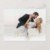 Goldene Kalligrafie-Skripte Modernes Einfaches Zwe Postkarte (Vorderseite)