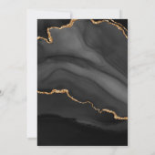 Goldene Kalligraphie und Black Birthday Party Einl Einladung (Rückseite)