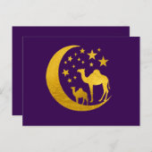 Goldene Kamele Postkarte (Vorne/Hinten)