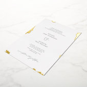 Goldene Kanten Hochzeitsfolie Einladung (Gedreht)