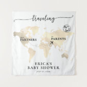 Goldene Karte für Reisen von Partnern zu Eltern Wandteppich (Vorderseite)