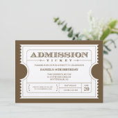 Goldene Karten-Einladungen auf Goldschein-Papier Einladung (Stehend Vorderseite)