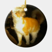 Goldene Katze Keramik Ornament (Hinten)