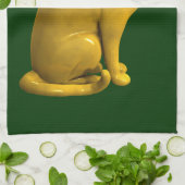 Goldene Katze Küchentuch (Gefaltet)
