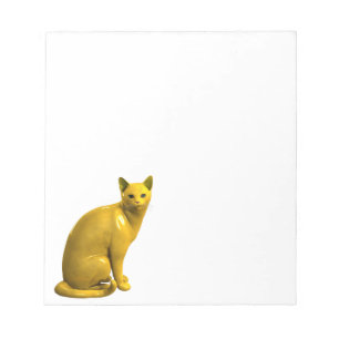 Goldene Katze Notizblock