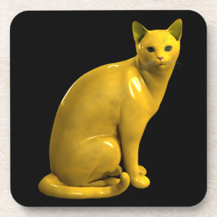 Goldene Katze Untersetzer