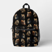 Goldene Katzen Bedruckter Rucksack (Vorderseite)