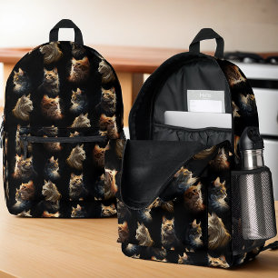 Goldene Katzen Bedruckter Rucksack