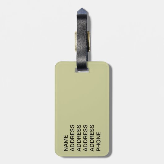 Goldene Katzen Gepäckanhänger (Rückseite vertikal)