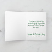 Goldene keltische Harfe Regenbogen-Papercraft St. Karte (Innenseite)