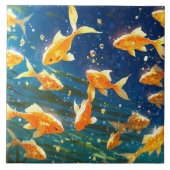 Goldene Keramik Tile Fliese (Vorderseite)