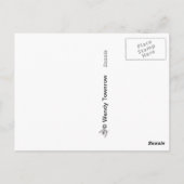 goldene Kerzen, Blume und Wirbel auf rotem Hinterg Postkarte (Rückseite)