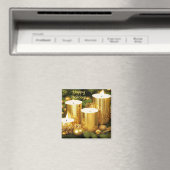 Goldene Kerzen Weihnachten Magnet (In Situ (Geschirrspüler))