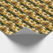 Goldene Kerzen Weihnachtswrapping Paper Geschenkpapier (Ecke)