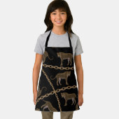 Goldene Ketten-Leopard-Glamour Schürze (Insitu)