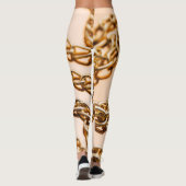 Goldene Ketten, Reflektive Oberfläche Luxus. Leggings (Rückseite)