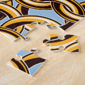 Goldene Kettenglieder: nahtloses Muster. Puzzle (Seite)