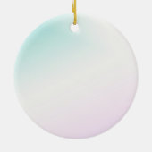 Goldene Kindheit Liebe Frieden Herz Aqua Rosa Gefä Keramik Ornament (Hinten)