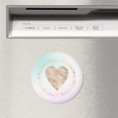 Goldene Kindheit Liebe Frieden Herz Aqua Rosa Gefä Magnet (In Situ (Geschirrspüler))