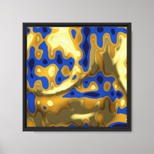 Goldene kinetische Malerei Leinwanddruck