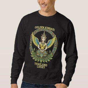 Goldene Kinnari Thailand Glückliches Vintage-Kunst Sweatshirt