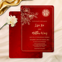Goldene Kirschblüten-Chinesische Hochzeit