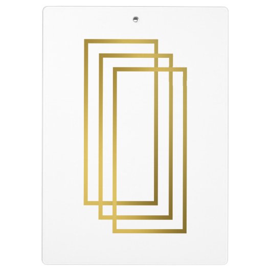 goldene, klare Imitate, geometrische Rechtecke Klemmbrett (Rückseite)