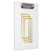 goldene, klare Imitate, geometrische Rechtecke Klemmbrett (Rechts)