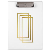 goldene, klare Imitate, geometrische Rechtecke Klemmbrett (Vorderseite)