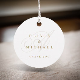 Goldene klassische Kalligraphie Vintag vielen Dank Geschenkanhänger