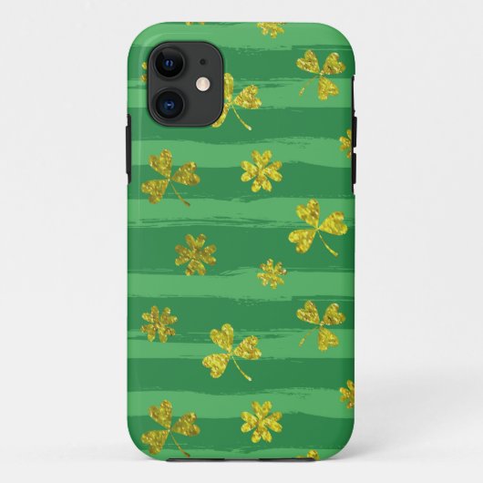 Goldene Kleeblätter Case-Mate iPhone Hülle (Rückseite)