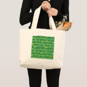 Goldene Kleeblätter Jumbo Stoffbeutel (Vorderseite (Produkt))
