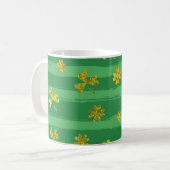 Goldene Kleeblätter Kaffeetasse (Vorderseite Links)