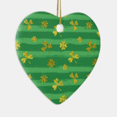 Goldene Kleeblätter Keramik Ornament (Rechts)