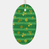 Goldene Kleeblätter Keramik Ornament (Rechts)