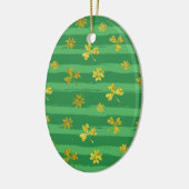 Goldene Kleeblätter Keramik Ornament (Links)
