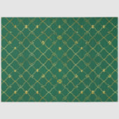 Goldene Kleeblätter Smaragdhimmel Seidenpapier (Vorderseite)