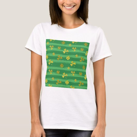 Goldene Kleeblätter T-Shirt (Vorderseite)