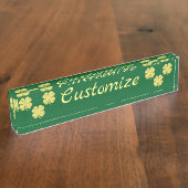 Goldene Kleeblätter Thunder_Cove Namensplakette (Seite)