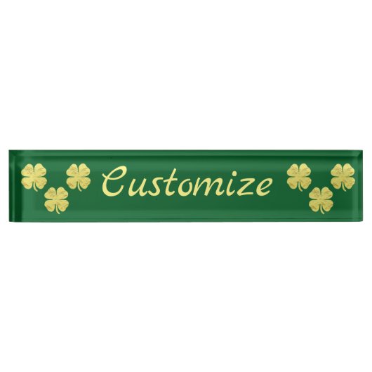 Goldene Kleeblätter Thunder_Cove Namensplakette (Vorderseite)